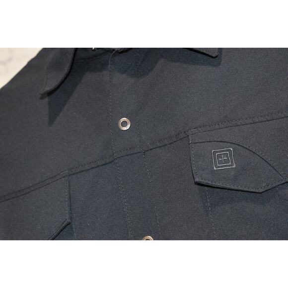 Mens 5.11 Tactical Series Shirt Size XL Button Snaps Performance Polyester Blue - Picture 3 of 7
